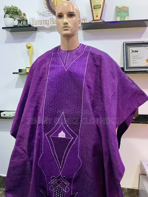 Purple Embroidered 3 Piece Men's Agbada/Native Wear