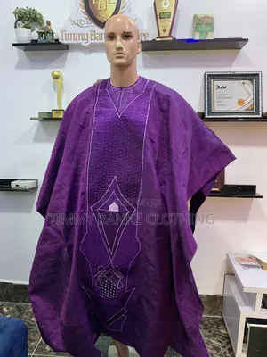 Purple Embroidered 3 Piece Men's Agbada/Native Wear