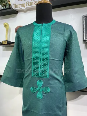 Embroidered Men's Green Kaftan/Senatorial Wear