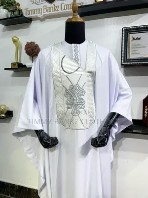 All White Classic 3 Piece Men's Agbada/Native Wear