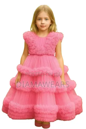 Baby Pink Kids / Girls Luxury Ball Gown