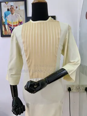 Classic Men's Cream Kaftan (3 Quarter Sleeve)