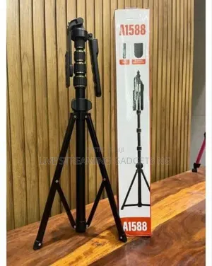 A1588 Tripod Stand With Bluetooth Remote and Carrier Bag