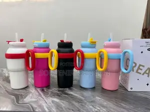 Double Vaccum Insulated Cup With Straw