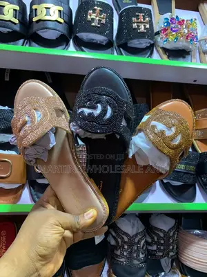 Tory Burch-Style Embellished Slides.