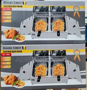 6l / 6l Slivers Criest Double Door Electric Deep Fryer