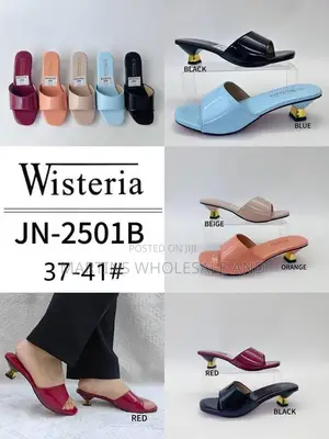 Wisteria" Brand Slip-on Heeled Sandals