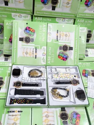 9-in-1 Amoled Display Ultra As8 Smart Watch Set Couple Accessories