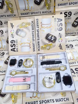 As9 Big 2.3 Infinite Display Smart Watch + 3 Bangles, 2 Watch Bt Call