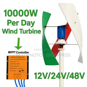 Cut Your Bills With 10000w Per Day Vertical Wind Turbine Powerhouse