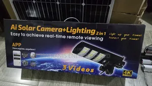 450watt Solar Light With 3 Lens Solar Camera V380 Pro