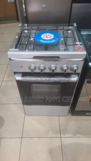 High Quality Scanfrost Standing Gas Cooker 4 Burners Oven Blue Flame