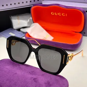 "Gucci Inspired Sunglasses With Tiny Gold Handle Detail"