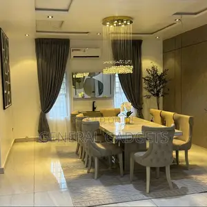 Luxury Double Padded-Wooden Top 8 Seater Dining Set