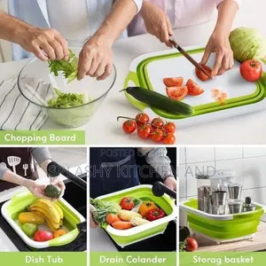 Multi-Function Collapsible Chopping Board and Storage Bowl