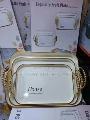 Luxury 3 in 1 Marble Acrylic Serving Trays