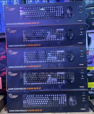 Porodo Gaming Wireless Keyboard Mouse Set 2.4ghz 1600 Dpi
