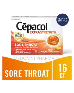 Cepacol Extra Strength Sore Throat Lozenges Honey Lemon – 16 Count