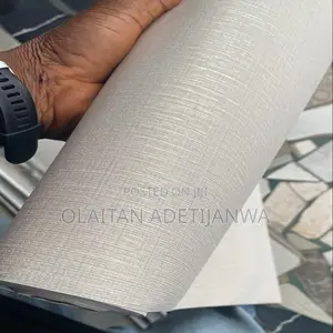 Luxurious Non Woven Cleanable Grey Wallpaper
