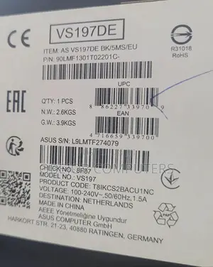 Asus Vs197 LCD Monitor 18.4 Inches