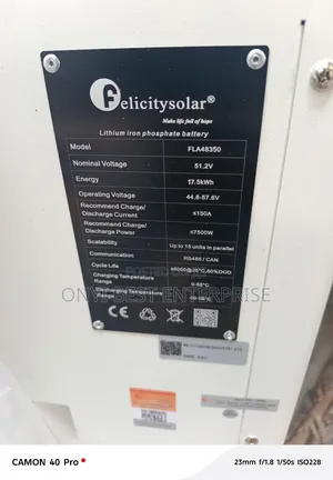 Felicity Lithium Ion Battery 17.5kwh Lpbf 48350