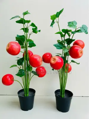 Artificial Potted Plant With Apple Fruits – 70cm Mini Indoor Decor