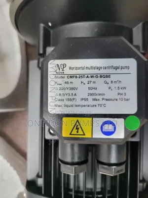 Nova Stainless Horizontal Multistage Centrifugal Pump 2hp