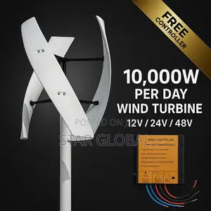 From Breeze to Backup: 48v 10000w Per Day Vertical Wind Turbine Energy