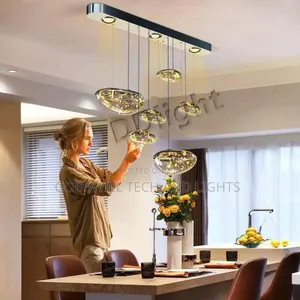 Zirunda Modern Led Multi-Light Pendant Chandelier With Clear Glass