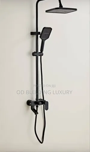 Standing Bathroom Shower Set Black