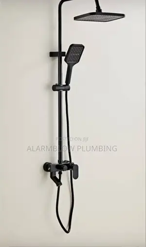 Standing Bathroom Shower Set Black