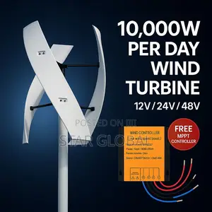 Power Through Outages With 10,000w Per Day Vertical Wind 48v Turbine
