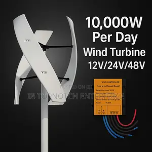 Quiet Strength: 10000w Per Day Vertical Wind Turbine for Urban Spaces