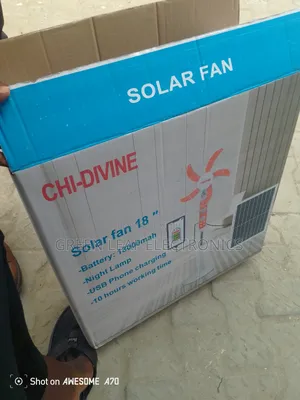 Solar 18inches Rechargeable Fan With Panel