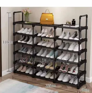 Large Plastic Black Shoe Rack