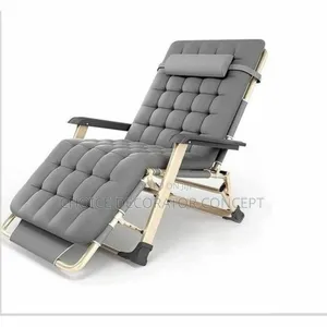 Adjustable Outdoor Relaxing Chair With Cushion_grey