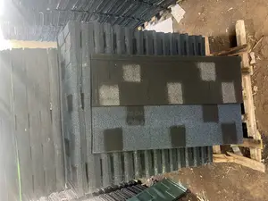 Blue Shingle, Black Shingle With Patch Stone Coated Roofing Tiles