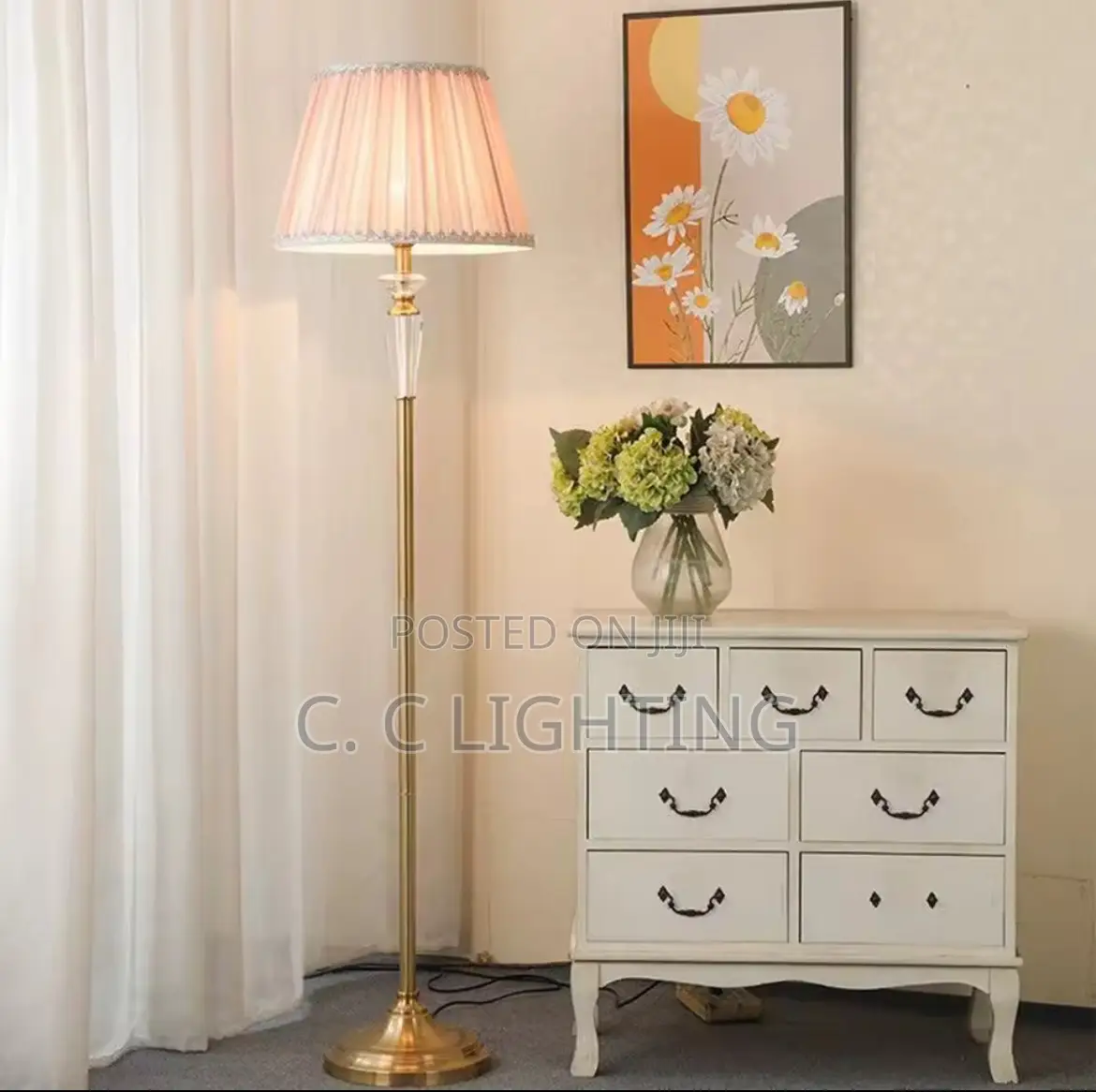 Crystal Floor Lamp Home Decoration Sofas Stand Light