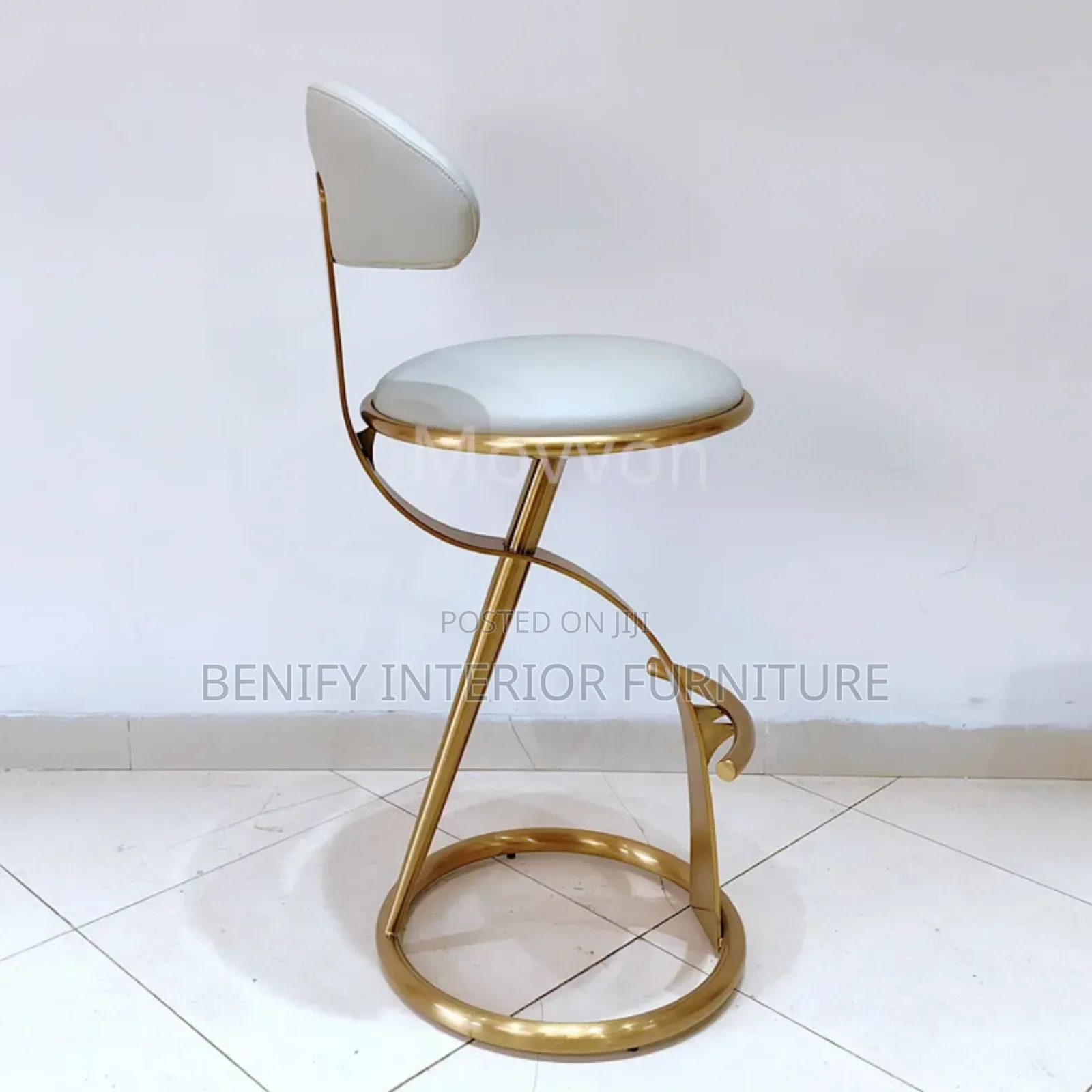 Modern Curved High Stool