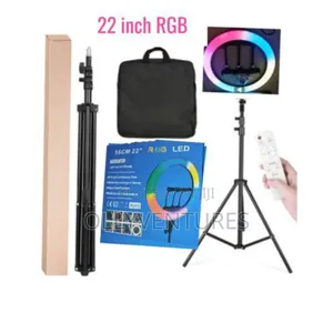 Adjustable Light Stand+22 Inches "56cmrgb Selfie Ring Light