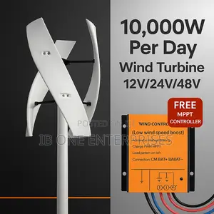The Wind Solution for Tight Spaces: 10000w Per Day Vertical Turbine