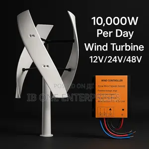 Day and Night Wind Harvesting: 10,000w Per Day Vertical Wind Turbine