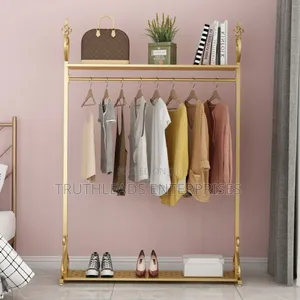 Metal Boutique Gold Cloth Display Stand