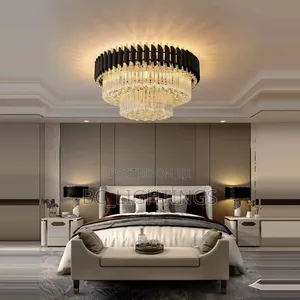Modern Flush Mount Crystal Chandelier Light