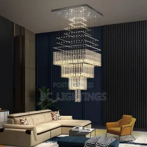 Luxury Modern Staircase Chandelier for Living Room Crystal Light