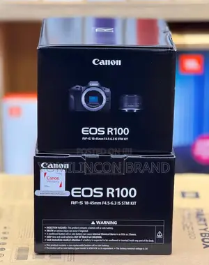 Canon Eos R100 Mirrorless Camera Rf-S18-45mm F4.5-6.3 Is STM Lens Kit