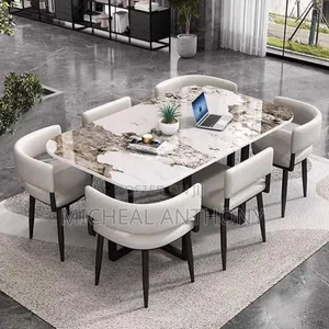 Stone Dining Table With Six Seaters