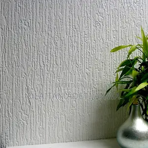Paintable Flowered Pattern Wallpaper