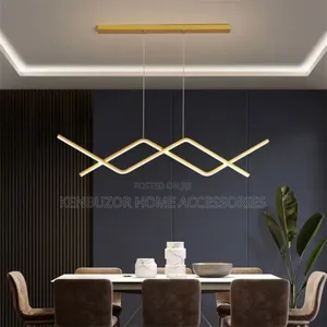 Gold Black Sleek Dining Kitchen Light Chandelier