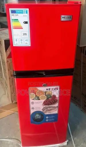 Nexus 195 Double Door Refrigerator in Red